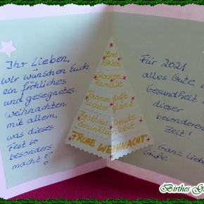 [Basteln, DIY:] Weihnachtskarten, Pop up-Weihnachtsbaum selber basteln